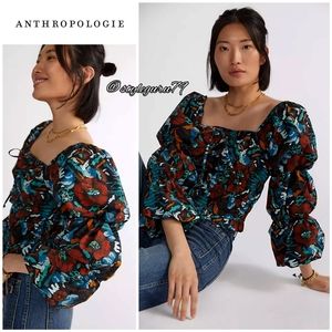 NWOT, Anthropologie, Tiered Poplin Blouse